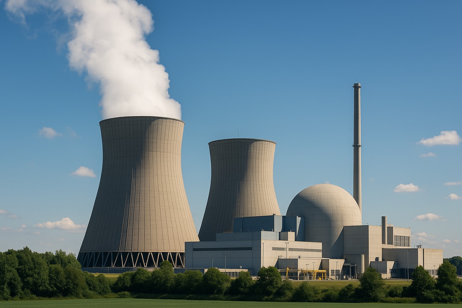 Nuclear power plant cooling towers
